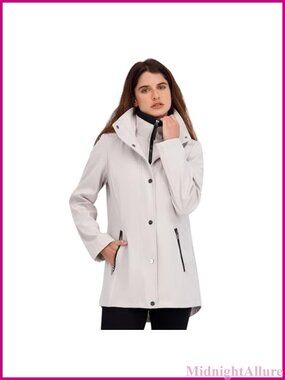 Women's Bonded Rain Jacket with Inner Bib Insert Water Wind Resistant